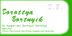 dorottya bortnyik business card